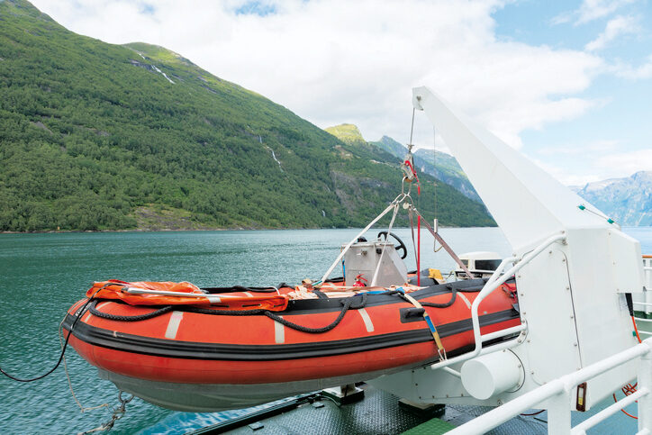 Centrifugal brake used in marine davit and rescue systems
